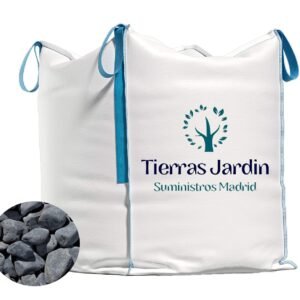 grava negro puro decorativa jardin rodado gris madrid